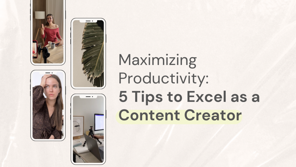 infographic explaining How to Become a More Productive Content Creator