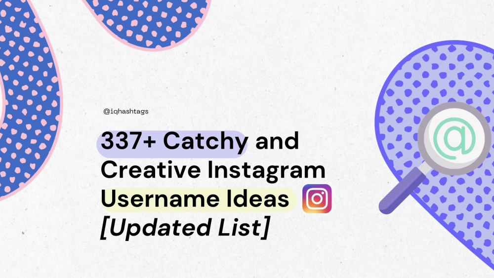 infographic for a post: Instagram username ideas